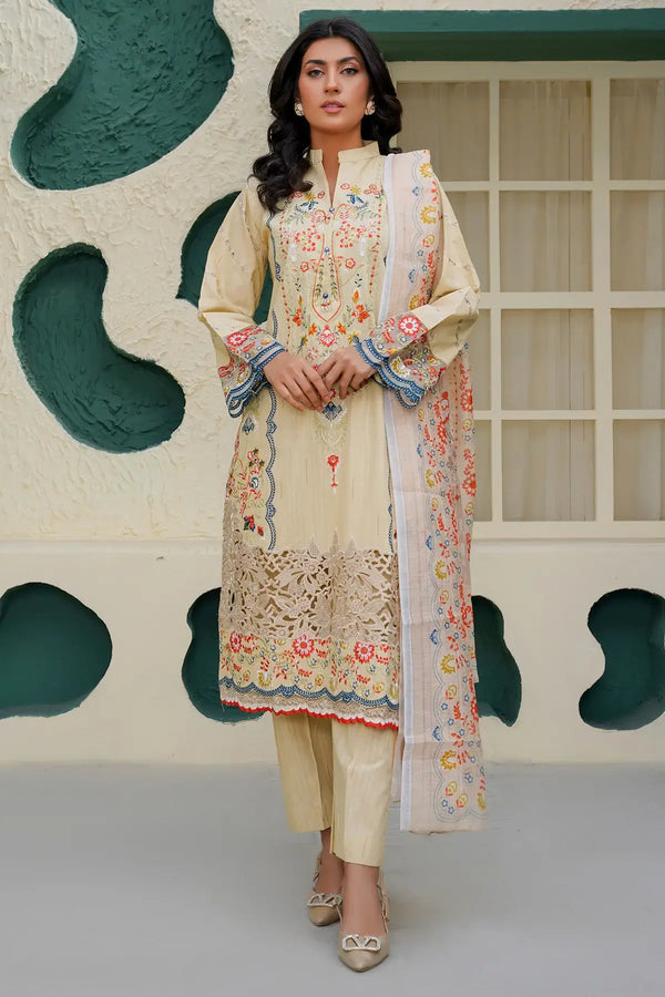 1275 Slub Khaddar Pret 3 Piece