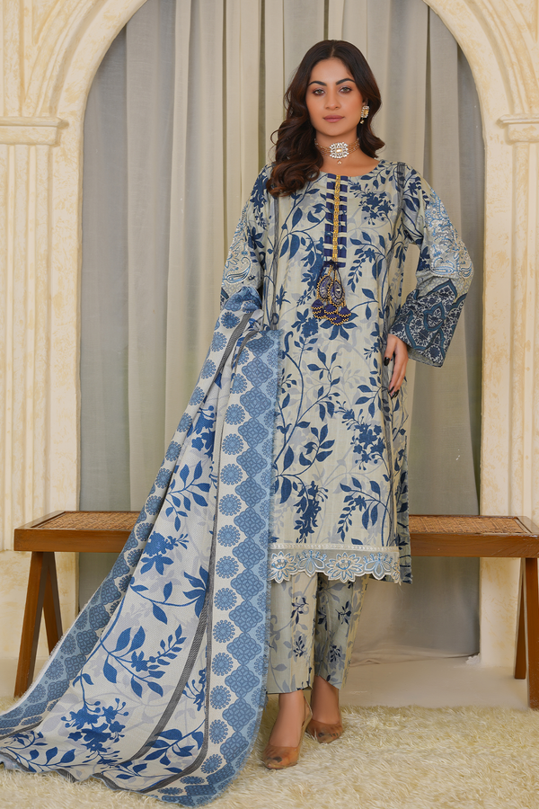 1292 Fine Khaddar Pret 3 Piece