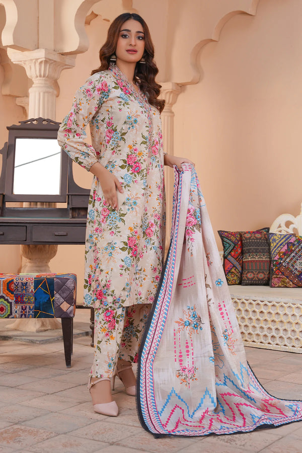 Formal ready-to-wear winter cotton suits by Sehar Bano
