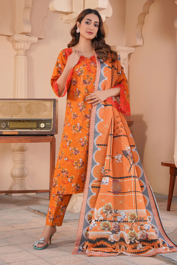 soft winter cotton 3-piece suits with shawl
premium quality ladies dresses in Pakistan